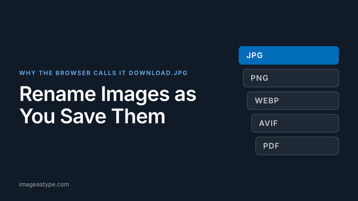 Title card reading "Rename Images as You Save Them"